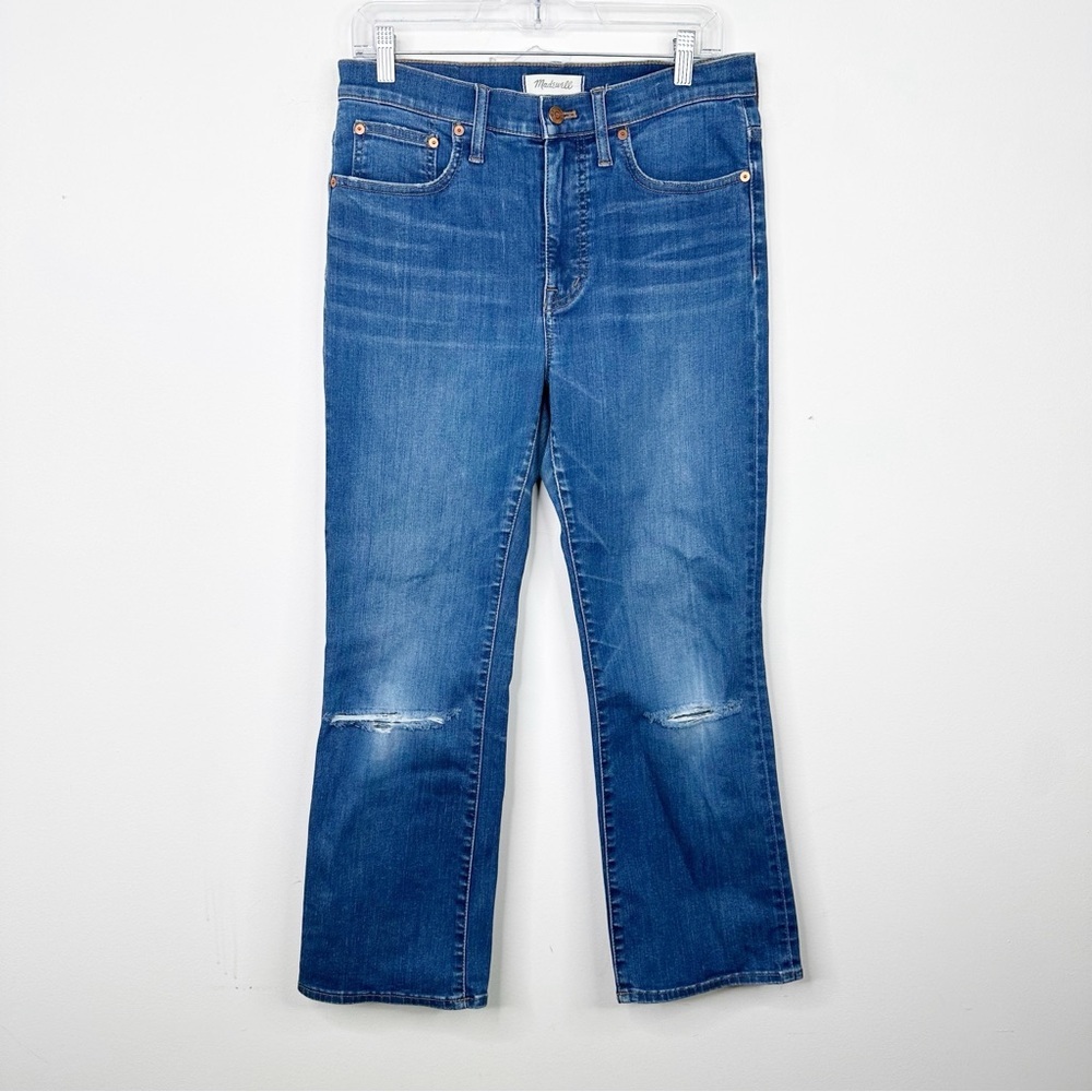 MADEWELL | Distressed Cali Demi Boot Bootcut Denim Jeans in Lockwood Wash Sz. 28 - Picture 2 of 3